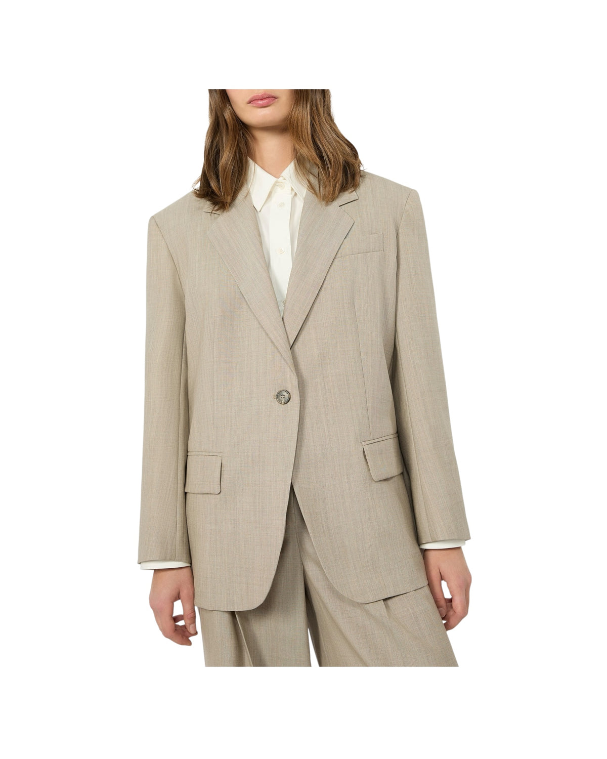 Blazer over in tela di lana Nocciola ATTILA 001 MAX MARA WEEKEND 