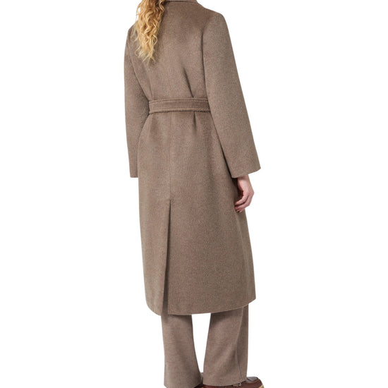 Cappotto lungo in orsetto di lana e alpaca Marron Glace' BRONTE 025 MAX MARA WEEKEND 