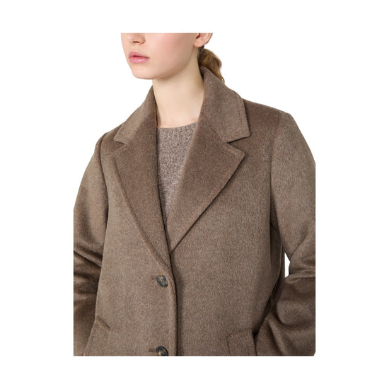 Cappotto lungo in orsetto di lana e alpaca Marron Glace' BRONTE 025 MAX MARA WEEKEND 
