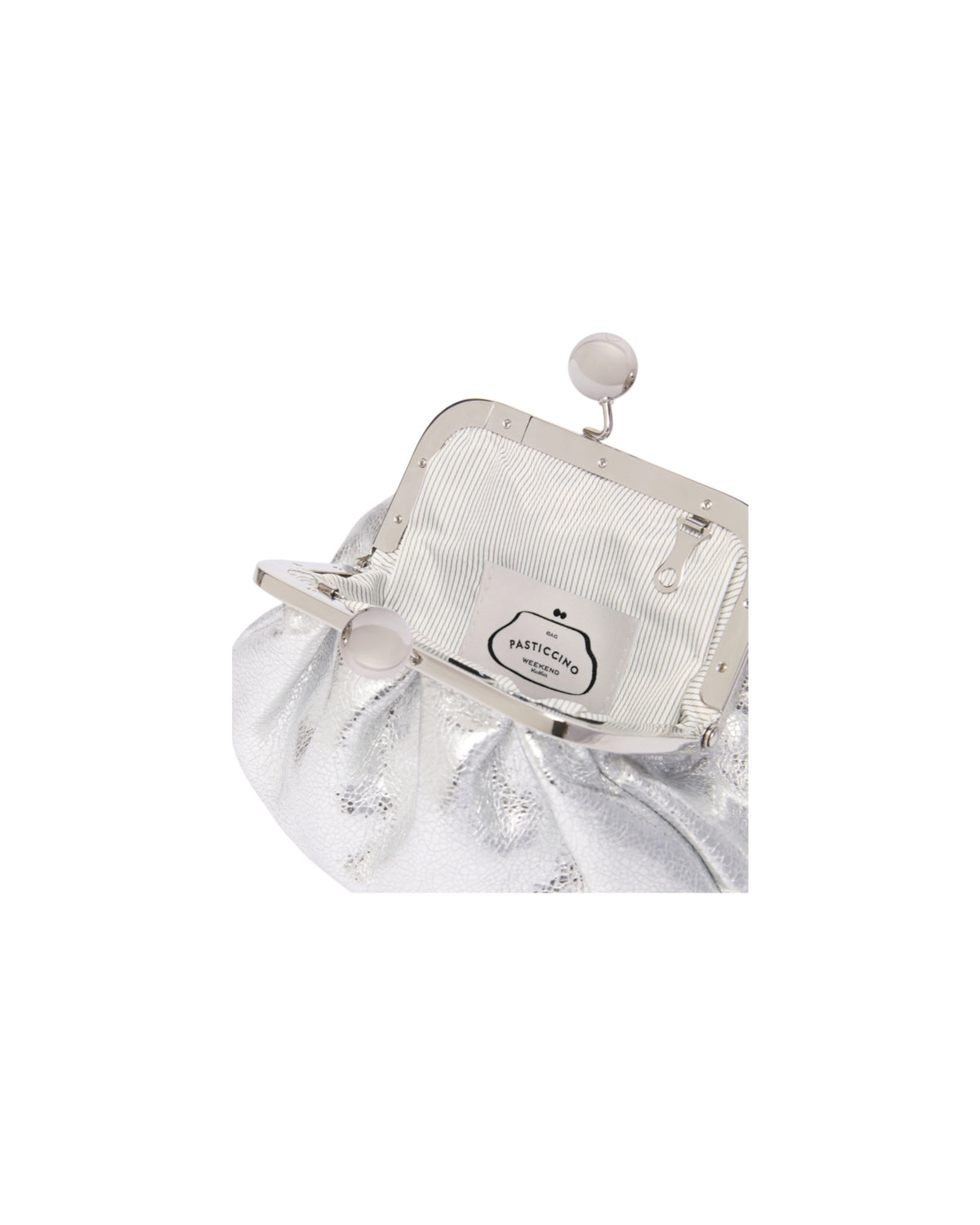 Pasticcino Bag extra small in pelle laminata Argento BRUNO 002 MAX MARA WEEKEND 