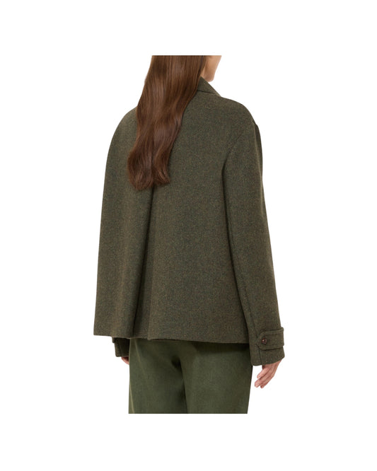 Cappotto corto in lana mèlange Verde DIORAMA 001 MAX MARA WEEKEND 