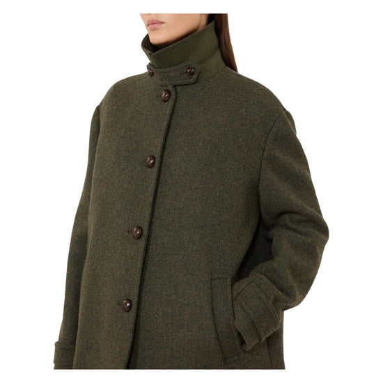 Cappotto corto in lana mèlange Verde DIORAMA 001 MAX MARA WEEKEND 