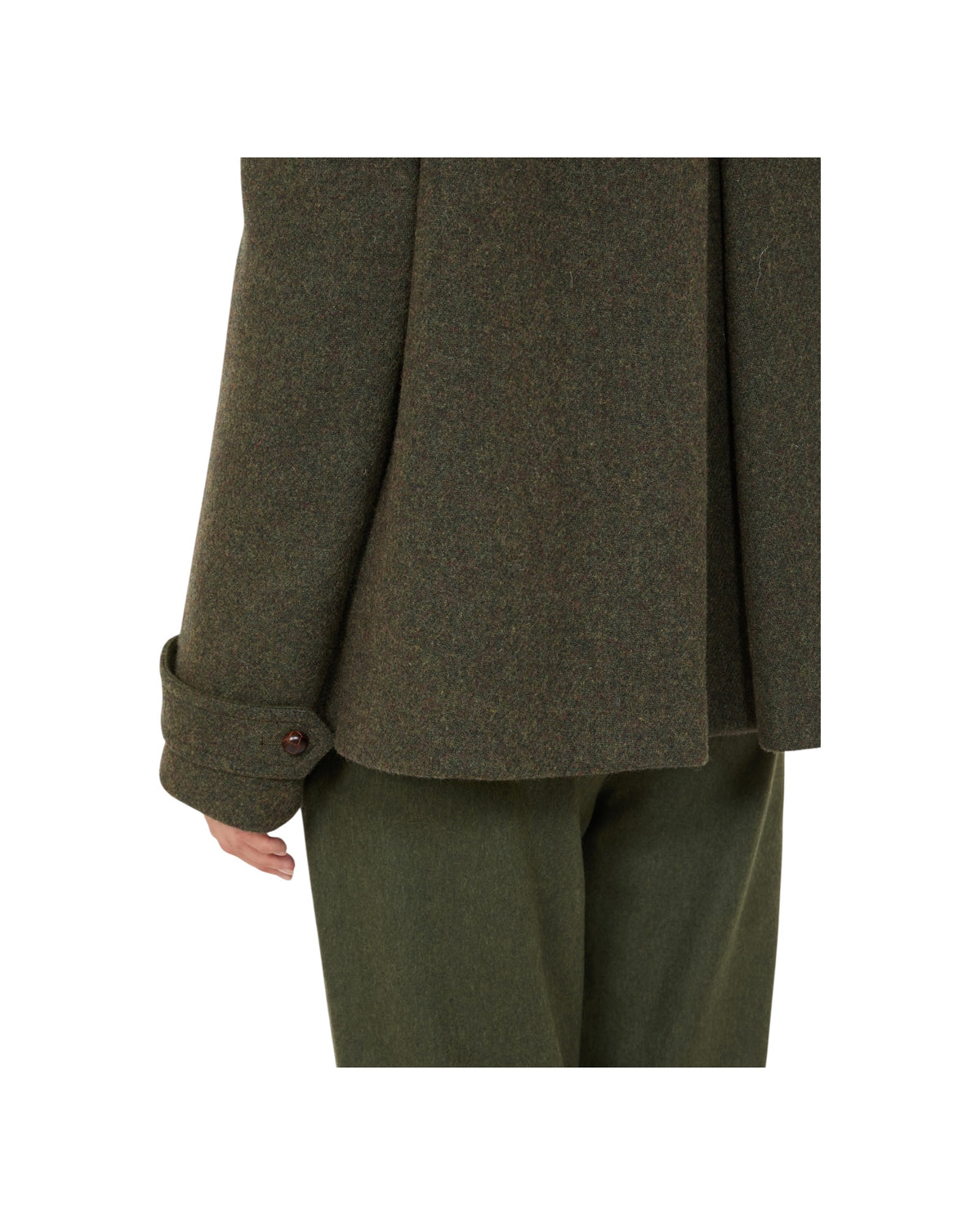 Cappotto corto in lana mèlange Verde DIORAMA 001 MAX MARA WEEKEND 