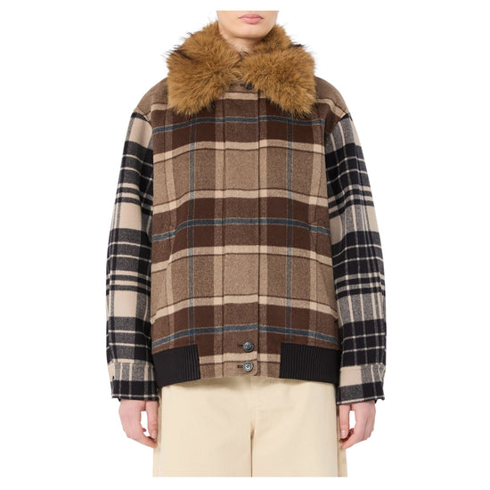 Bomber in drap di lana check DIVINA 001 MAX MARA WEEKEND 