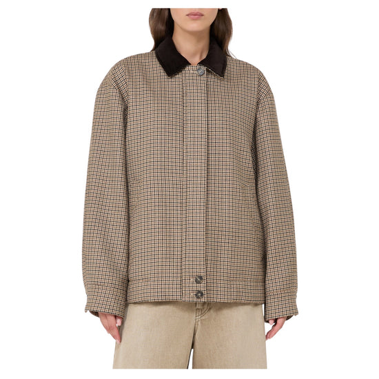 Giacca bomber in lana Pied de Poule Marrone FESTA 001 MAX MARA WEEKEND 