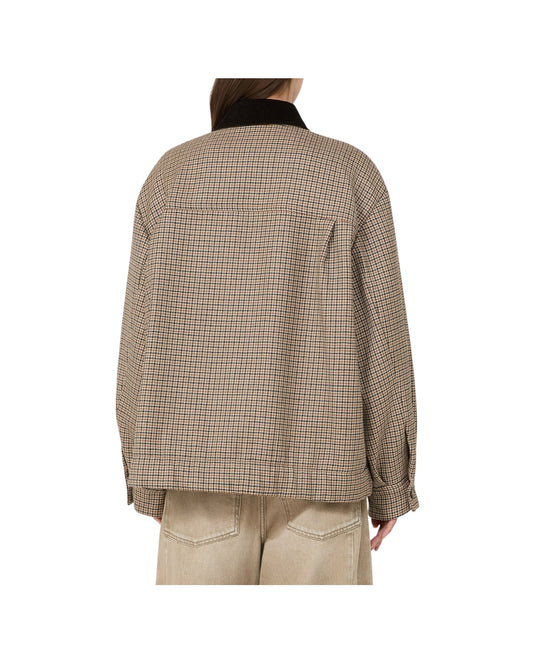 Giacca bomber in lana Pied de Poule Marrone FESTA 001 MAX MARA WEEKEND 