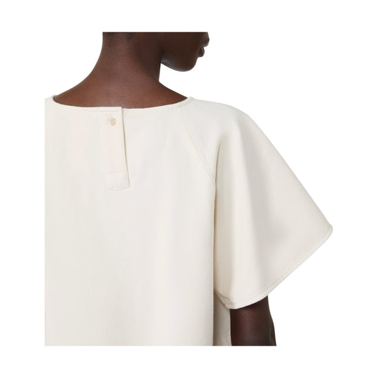 Blusa crop in cotone Ecru FORTE 001 MAX MARA WEEKEND 
