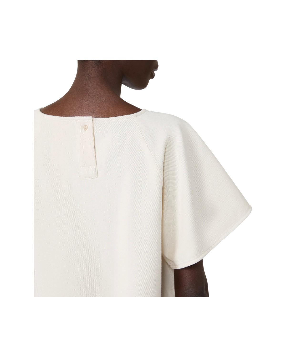 Blusa crop in cotone Ecru FORTE 001 MAX MARA WEEKEND 