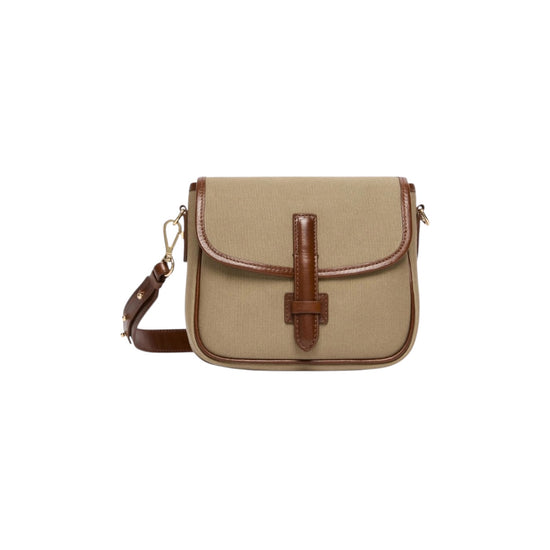 Borsa a tracolla piccola in canvas e pelle Verde militare GAP 002 MAX MARA WEEKEND 