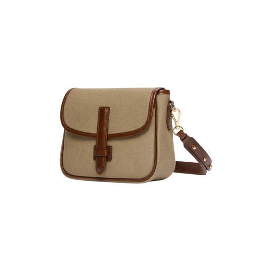 Borsa a tracolla piccola in canvas e pelle Verde militare GAP 002 MAX MARA WEEKEND 