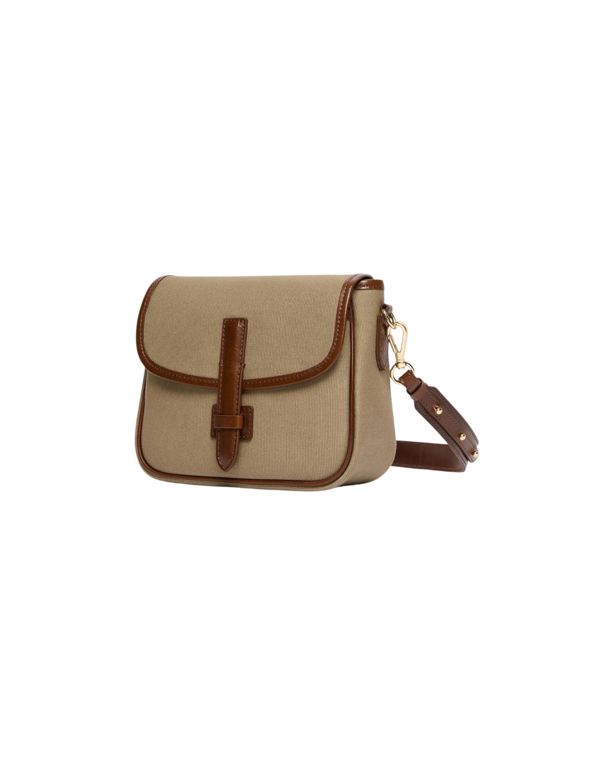 Borsa a tracolla piccola in canvas e pelle Verde militare GAP 002 MAX MARA WEEKEND 