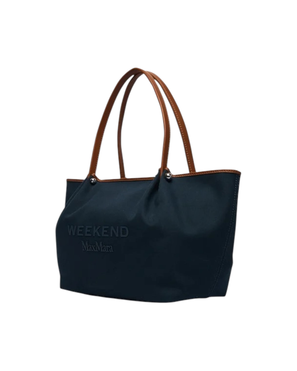 Shopping bag in canvas e pelle Blu GETTO 003 MAX MARA WEEKEND 