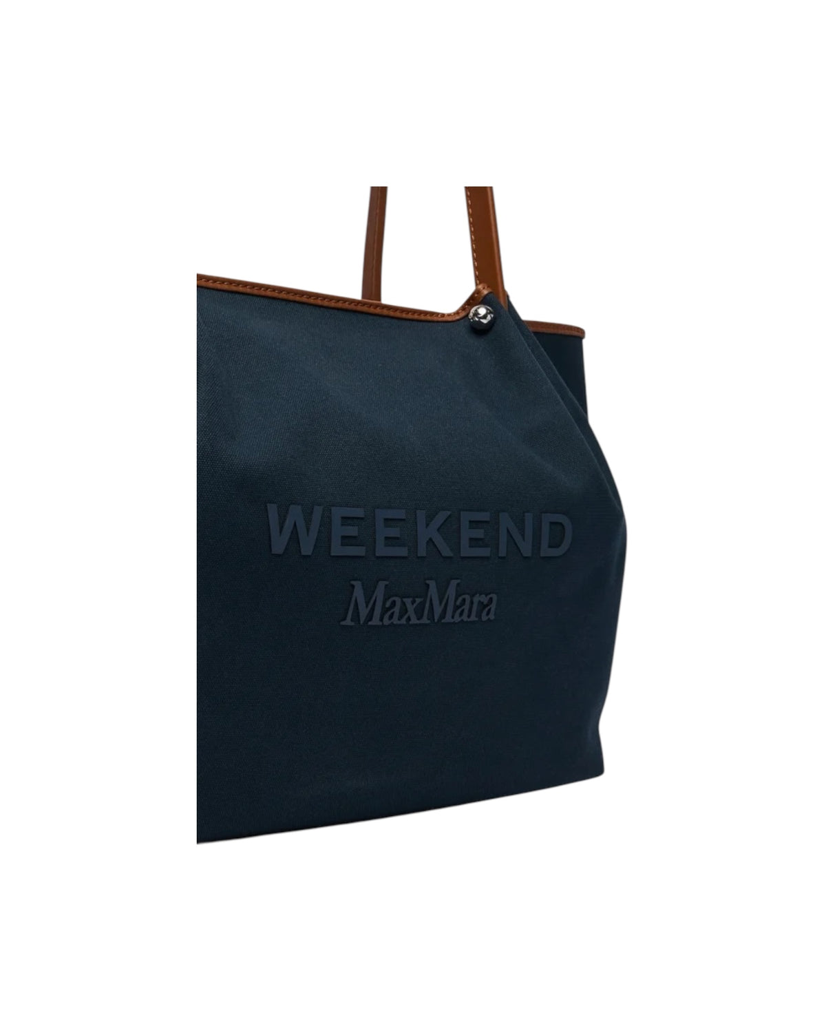Shopping bag in canvas e pelle Blu GETTO 003 MAX MARA WEEKEND 