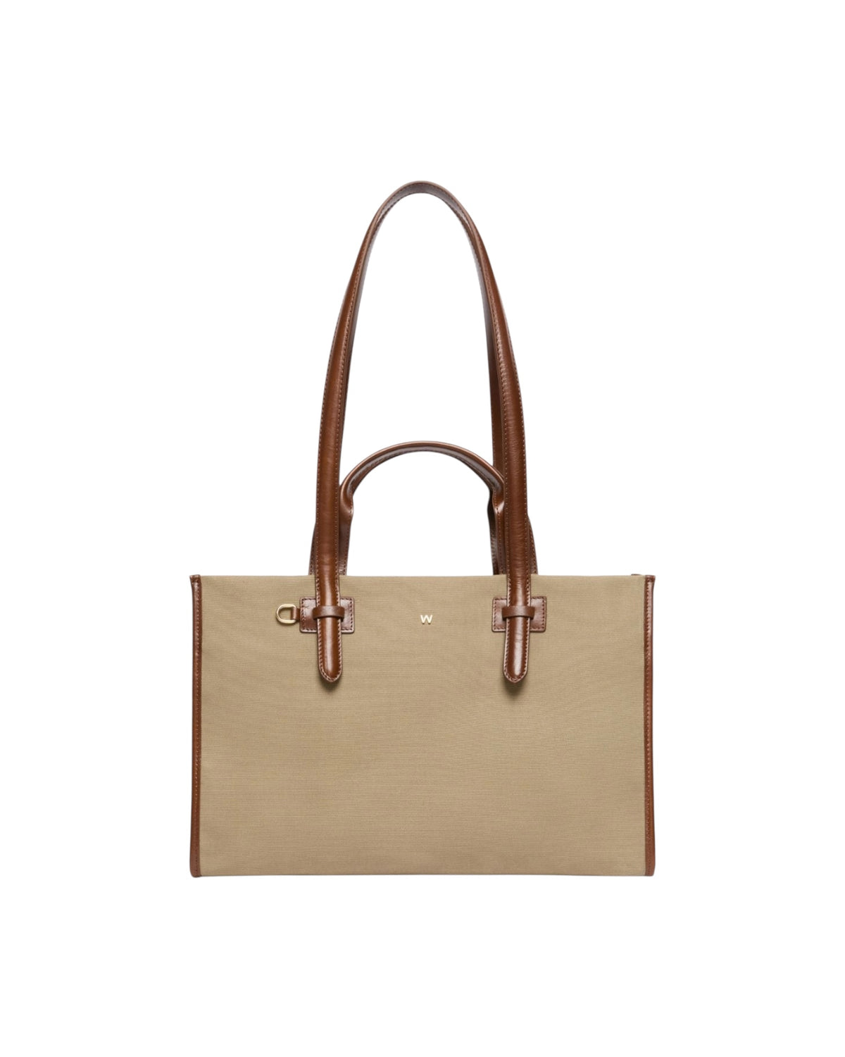 Shopping bag in canvas e pelle Verde militare GIANNA 002 MAX MARA WEEKEND 