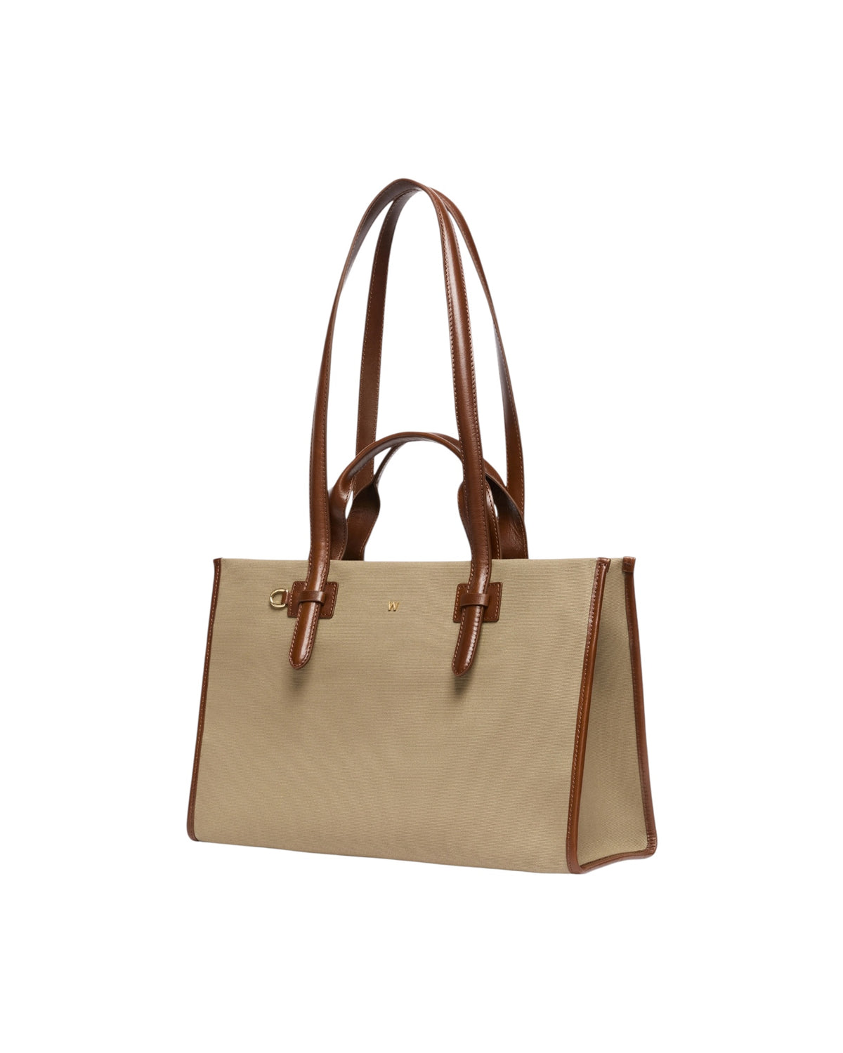 Shopping bag in canvas e pelle Verde militare GIANNA 002 MAX MARA WEEKEND 