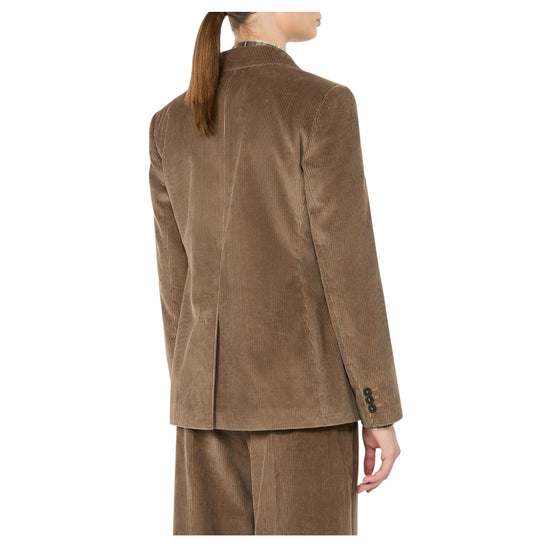 Blazer in velluto di cotone a costine Marrone chiaro KATANGA 023 MAX MARA WEEKEND 