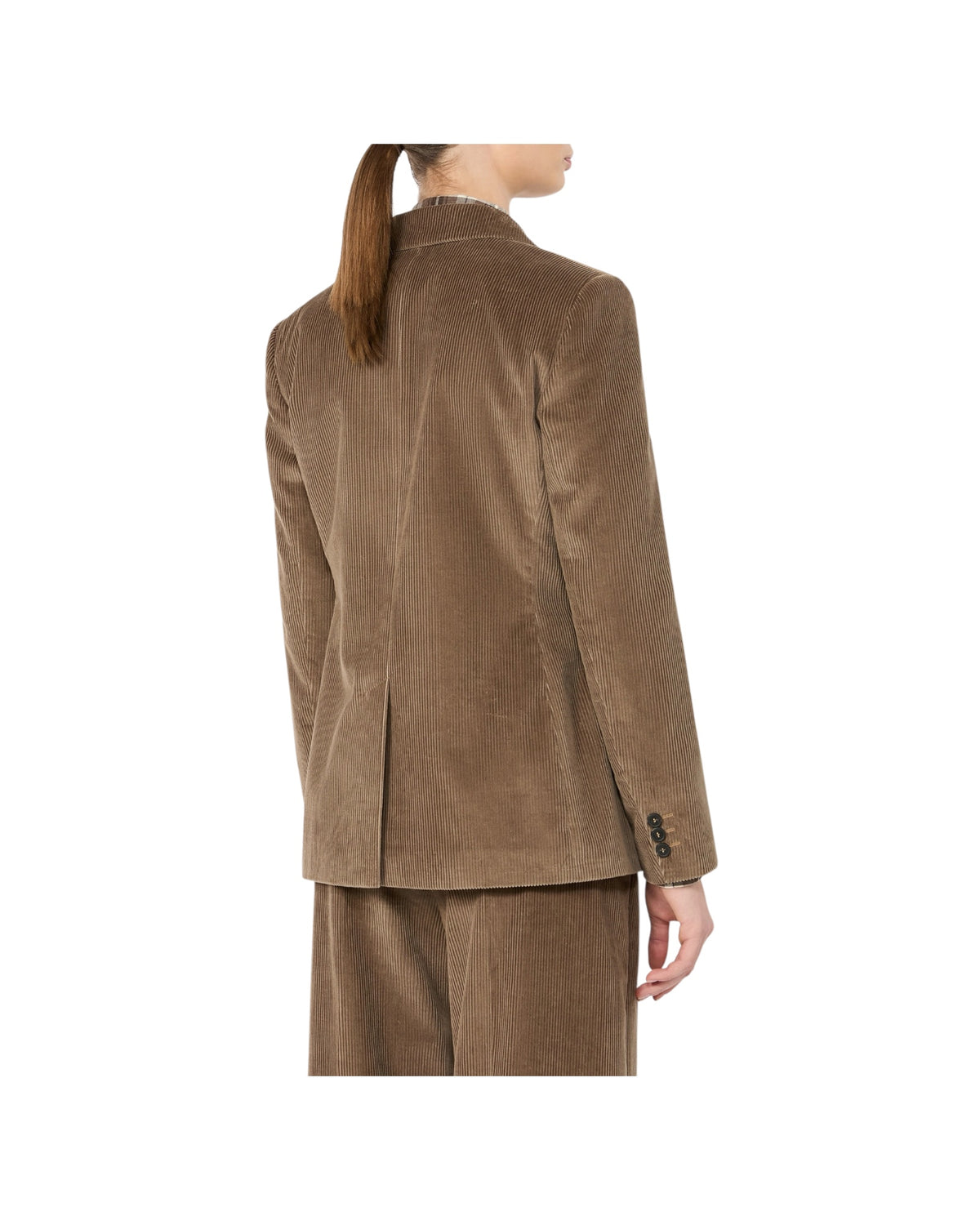 Blazer in velluto di cotone a costine Marrone chiaro KATANGA 023 MAX MARA WEEKEND 