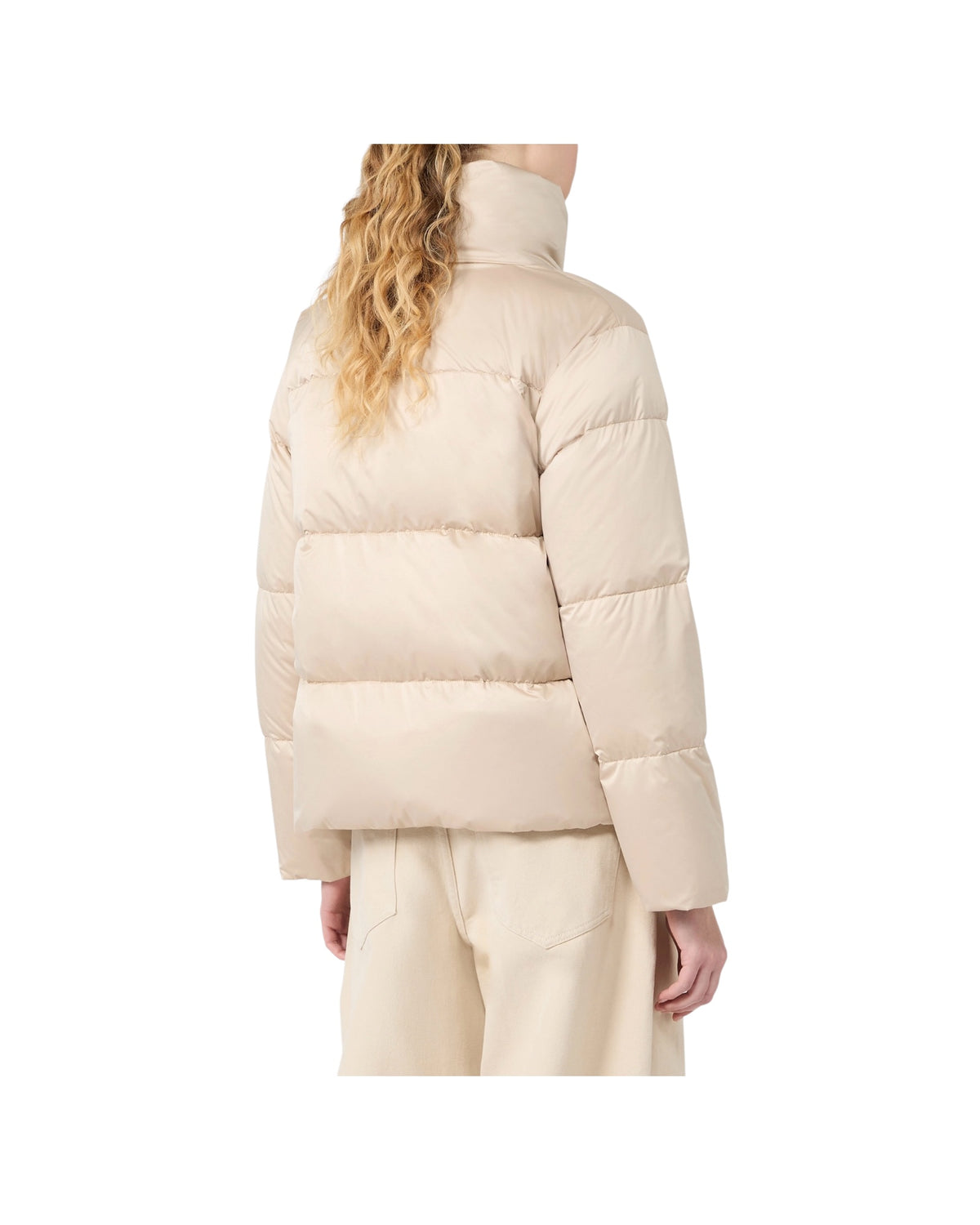 Piumino corto in raso tecnico Sabbia MATASSA 001 MAX MARA WEEKEND 