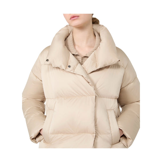 Piumino corto in raso tecnico Sabbia MATASSA 001 MAX MARA WEEKEND 