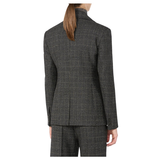 Blazer in lana Principe di Galles Antracite OCCHIO 002 MAX MARA WEEKEND 
