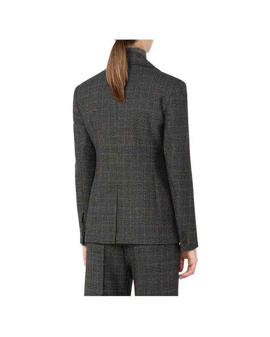 Blazer in lana Principe di Galles Antracite OCCHIO 002 MAX MARA WEEKEND 
