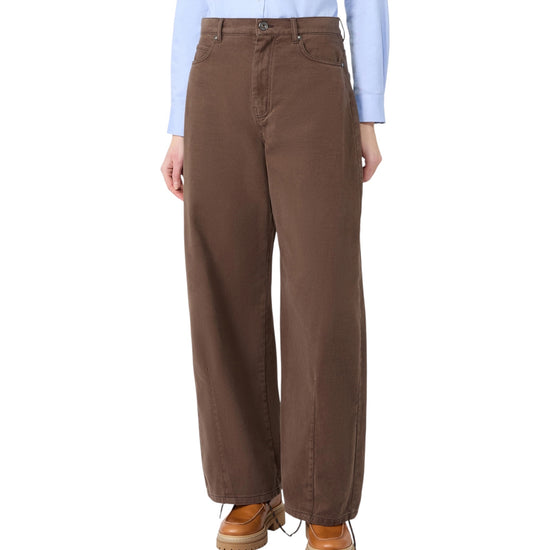 Pantalone in drill di cotone Marrone ORDINE 003 MAX MARA WEEKEND 