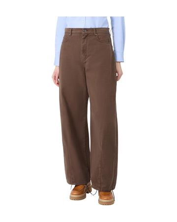 Pantalone in drill di cotone Marrone ORDINE 003 MAX MARA WEEKEND 