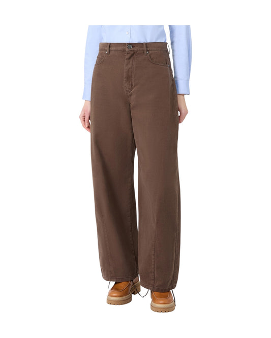Pantalone in drill di cotone Marrone ORDINE 003 MAX MARA WEEKEND 
