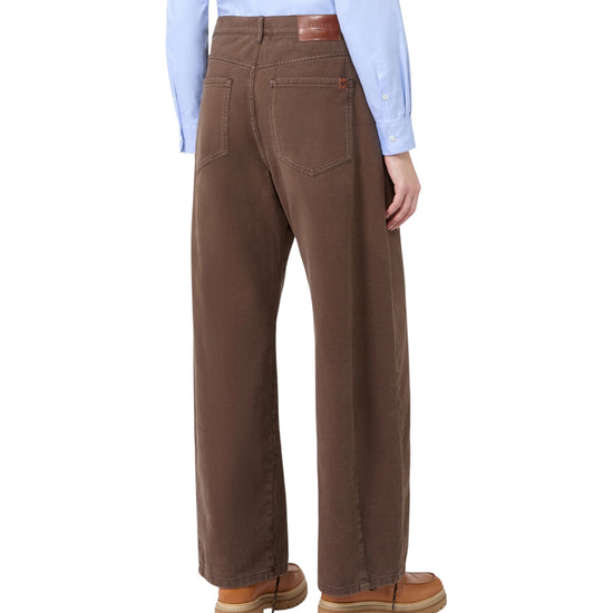 Pantalone in drill di cotone Marrone ORDINE 003 MAX MARA WEEKEND 