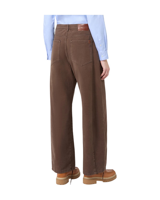 Pantalone in drill di cotone Marrone ORDINE 003 MAX MARA WEEKEND 