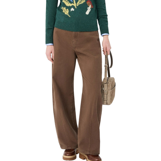 Pantalone in drill di cotone Marrone ORDINE 003 MAX MARA WEEKEND 
