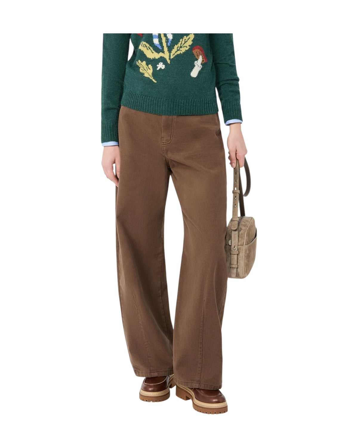 Pantalone in drill di cotone Marrone ORDINE 003 MAX MARA WEEKEND 