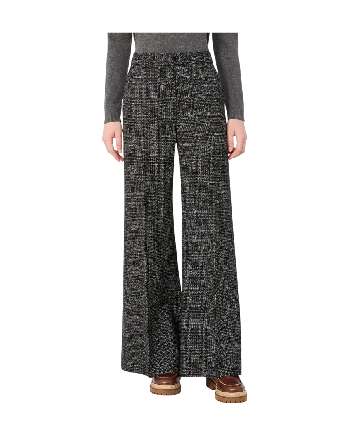 Pantalone in batavia di lana Antracite PACCA 002 MAX MARA WEEKEND 