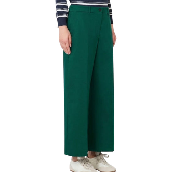 Pantalone in raso di cotone Verde RIAL 018 MAX MARA WEEKEND 