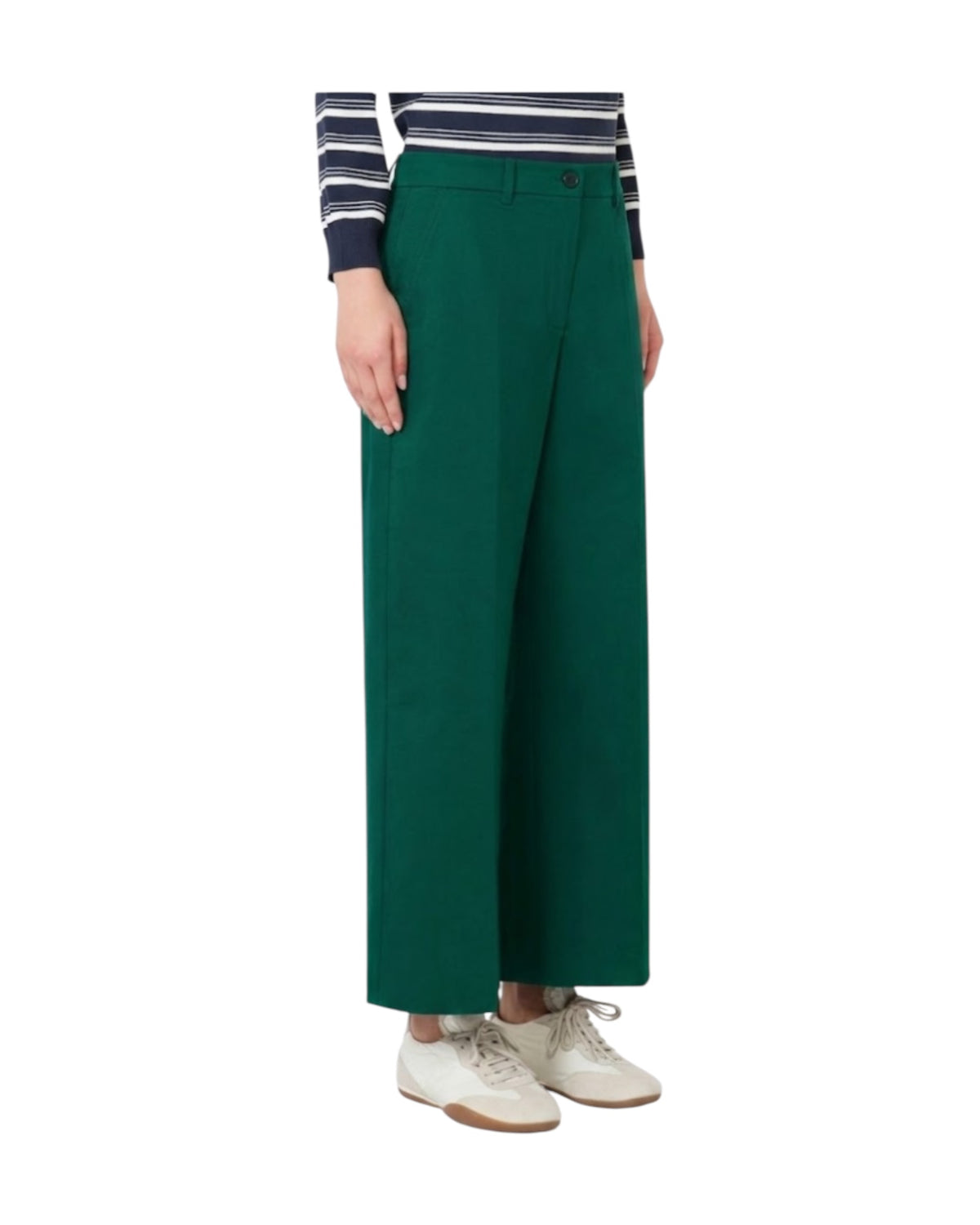 Pantalone in raso di cotone Verde RIAL 018 MAX MARA WEEKEND 