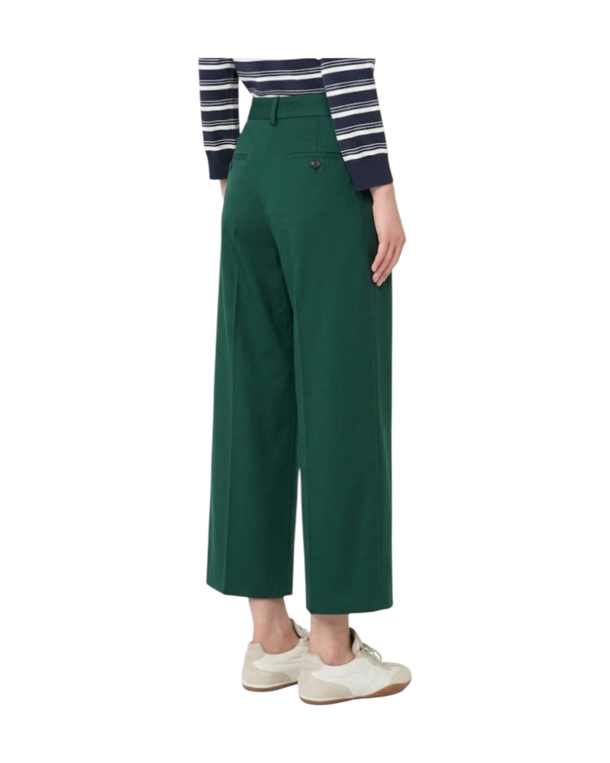 Pantalone in raso di cotone Verde RIAL 018 MAX MARA WEEKEND 