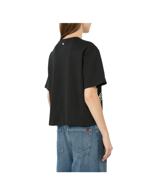 T-Shirt boxy in cotone Nero SALA 008 MAX MARA WEEKEND 