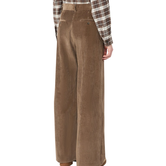 Pantalone in velluto di cotone Marrone chiaro TANIA 023 MAX MARA WEEKEND 