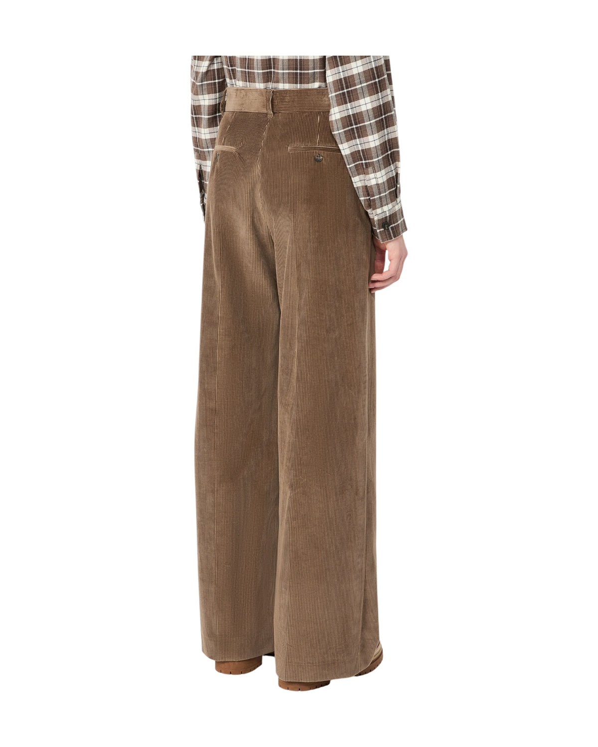 Pantalone in velluto di cotone Marrone chiaro TANIA 023 MAX MARA WEEKEND 