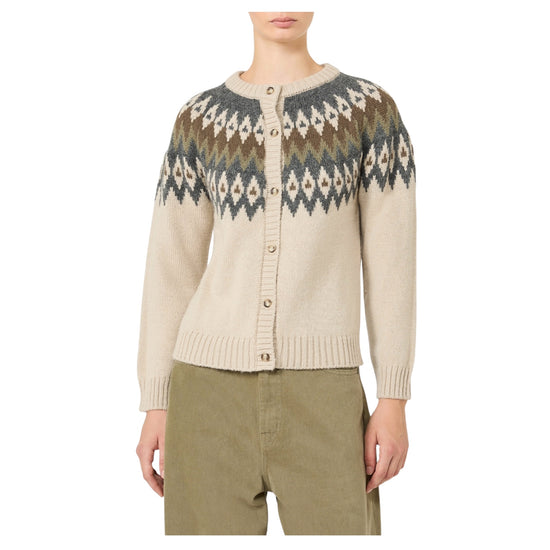 Cardigan in misto alpaca e lana Beige TARGA 003 MAX MARA WEEKEND 