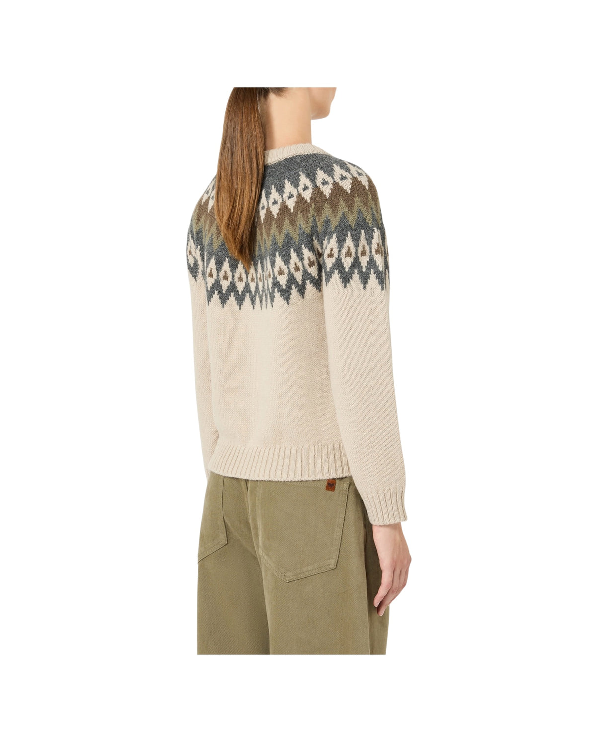 Cardigan in misto alpaca e lana Beige TARGA 003 MAX MARA WEEKEND 