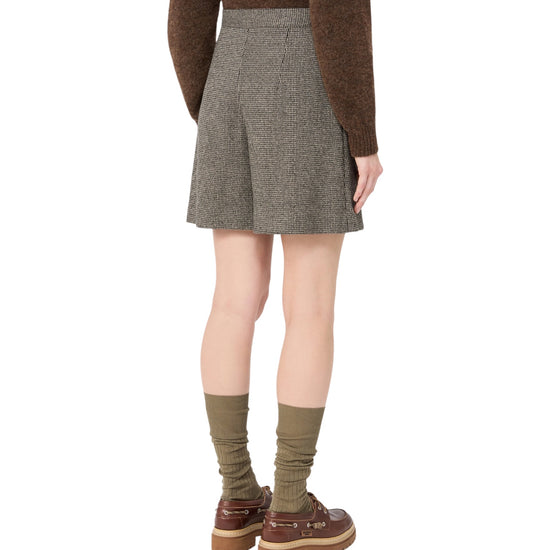 Gonna Pantalone in jersey micro jacquard Marrone VETTA 002 MAX MARA WEEKEND 
