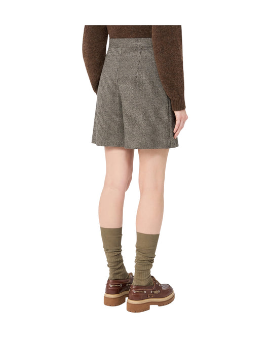 Gonna Pantalone in jersey micro jacquard Marrone VETTA 002 MAX MARA WEEKEND 
