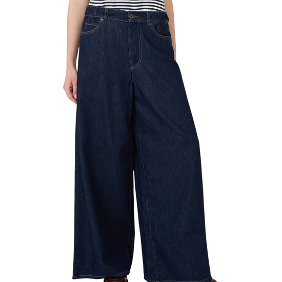 Jeans wide leg in denim di cotone Blu ZATTERA 001 MAX MARA WEEKEND 
