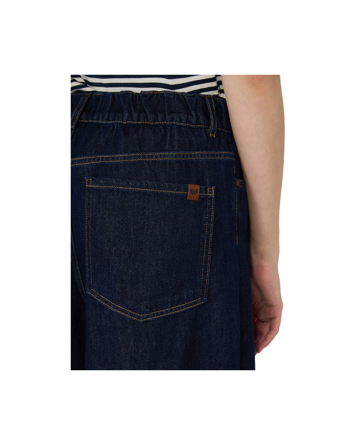 Jeans wide leg in denim di cotone Blu ZATTERA 001 MAX MARA WEEKEND 