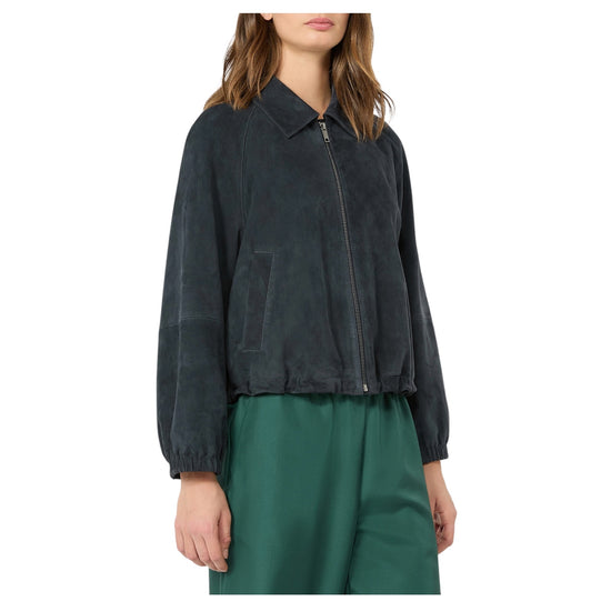 Giacca in suede Blu ZUPPA 003 MAX MARA WEEKEND 