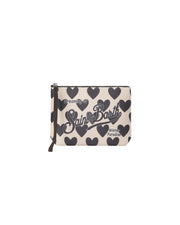 Pochette Hearts Beige/Nero