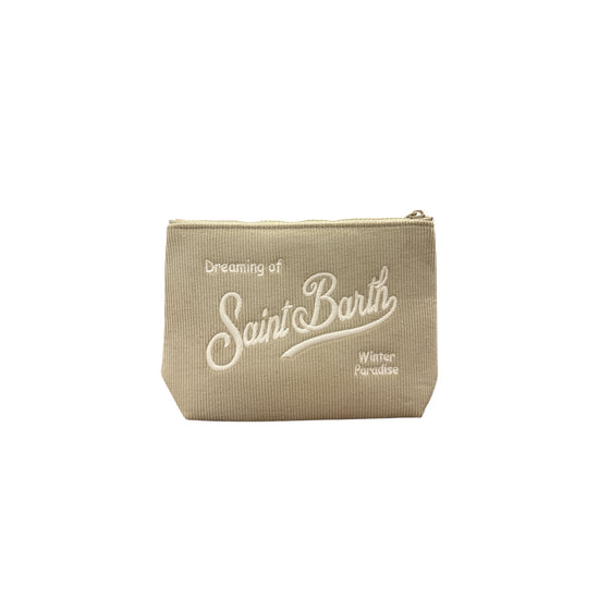 Pochette in velluto Beige ALI0059 02550M MC2 SAINT BARTH 