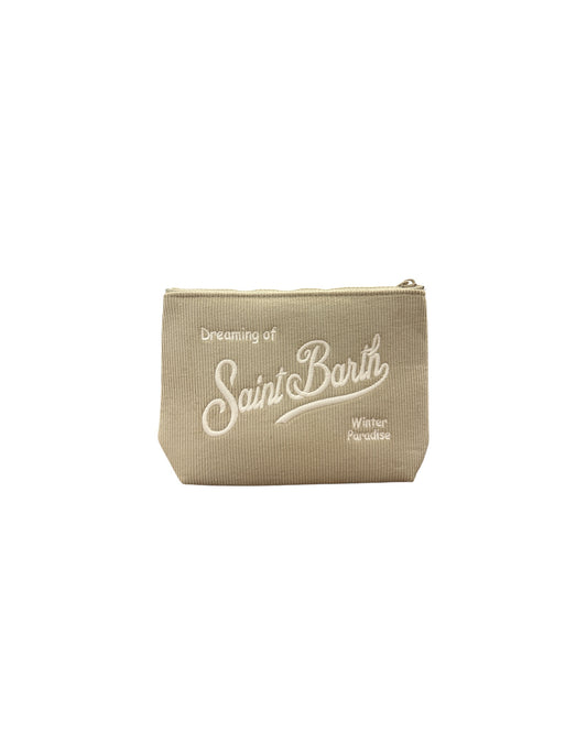 Pochette in velluto Beige ALI0059 02550M MC2 SAINT BARTH 