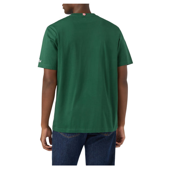 T-Shirt in cotone Verde con ricamo Invecchio bene ARN0001 03582M MC2 SAINT BARTH 
